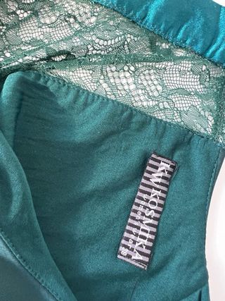 Vestido verde encaje fiesta