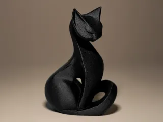 Figura Gatto Nero Decorativa