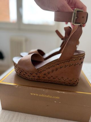 Sandalias ASH Vanina Talla 39 Cuero Natural