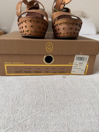Sandalias ASH Vanina Talla 39 Cuero Natural
