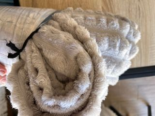 Colcha pelo grande gofre gris clarito 230x200