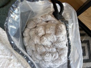 Colcha pelo grande gofre gris clarito 230x200