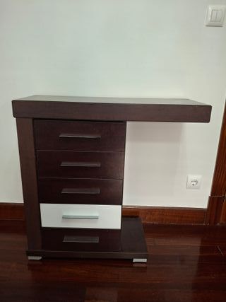 Recibidor 80cm Marrón y Blanco