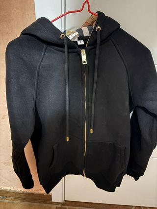 Sudadera Burberry Negra con Cremallera