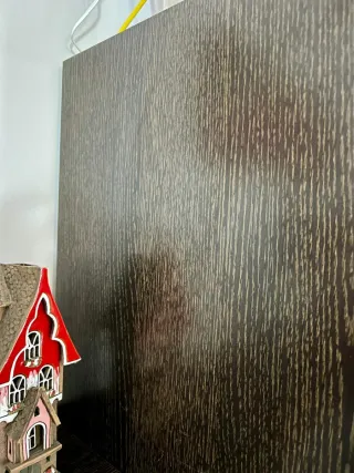 Mueble Salón Vitrina Madera y Cristal