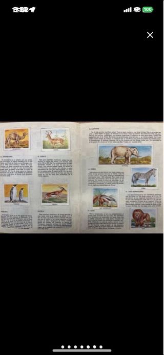 Álbum Cromos Animales del Zoo 1973