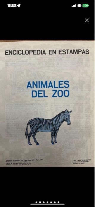Álbum Cromos Animales del Zoo 1973