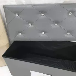 Pouf contenitore grigio scuro con svaroschi