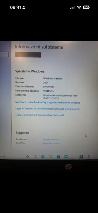 HP 250 G5 Notebook Nero