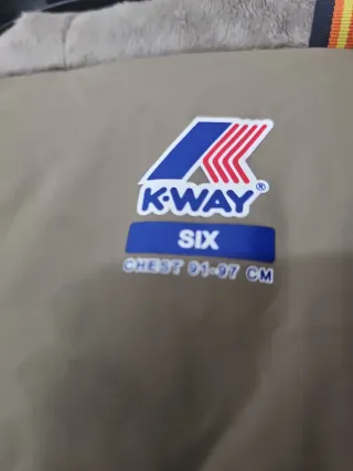 K-Way Giubbotto Verde Oliva Taglia S