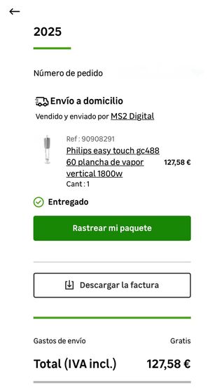 Plancha Vapor Vertical Philips GC488/60