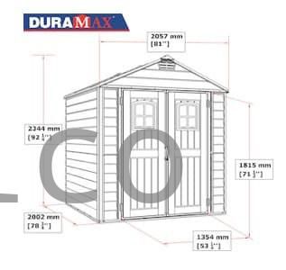 Caseta PVC Storemax Plus 209x210x231 cm - Duramax