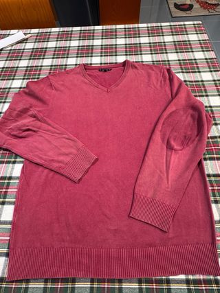 Jersey cuello pico burdeos Lloyd's talla L