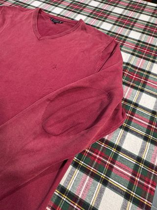 Jersey cuello pico burdeos Lloyd's talla L