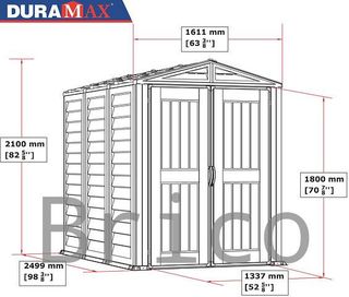 Caseta PVC Yardmate Plus 249x161x210 cm - Duramax