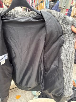 Abrigo vintage pelo sintético