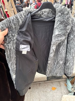 Abrigo vintage pelo sintético