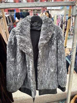 Abrigo vintage pelo sintético