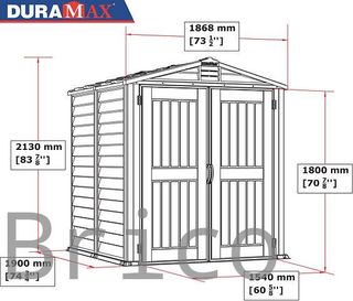 Caseta PVC Storemate Plus 190x186x213 cm - Duramax