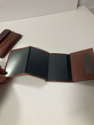 Lote 2 Carteras de Cuero Marrón