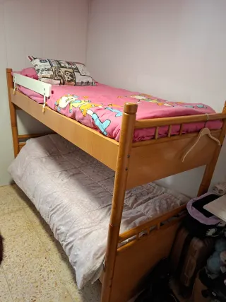 Litera madera somier láminas buen estado