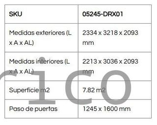 Caseta Metálica Top Hércules 233x321x209 cm - Duramax