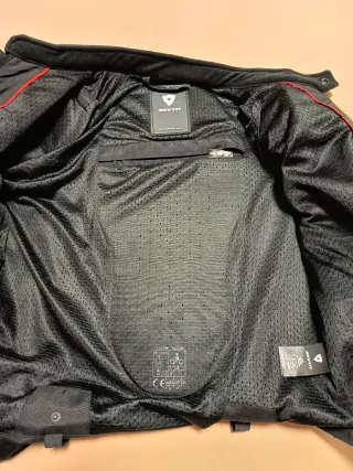 Chaqueta de Verano Moto Rev'it Negra + espaldera