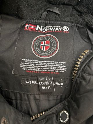 Abrigo Geographical Norway Negro