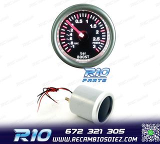 RELOJ PRESIÓN TURBO FONDO NEGRO ILUMINADO