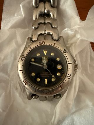 TAG Heuer Reloj Negro y Plateado