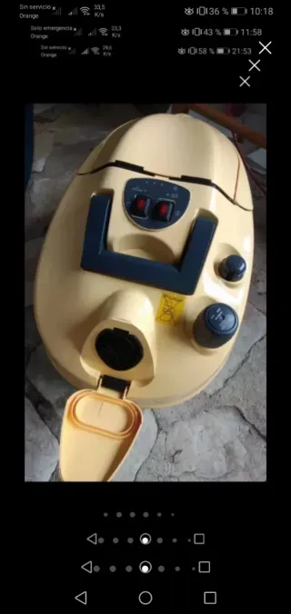 Aspirador Vaporeta Amarillo