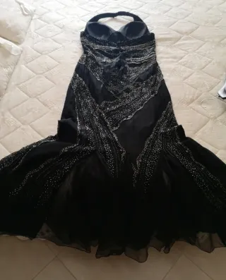 Abito da sera nero con argento