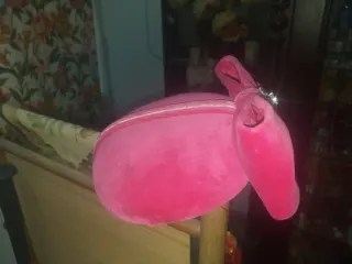 Tocado señora terciopelo rosa