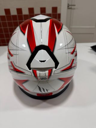 Casco Moto MT Thunder 3 Blanco/Rojo talla XS