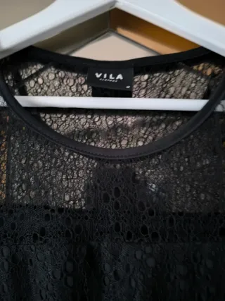 Vestido Vila Negro Encaje