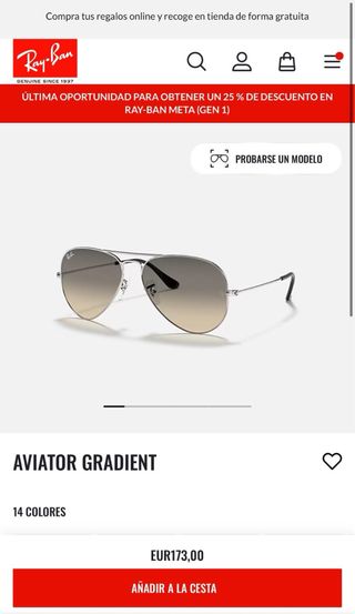 Gafas de sol Ray-Ban Aviator Marrón/Plata