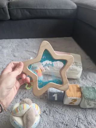 Lote pañales y juguetes bebé 0-6 meses