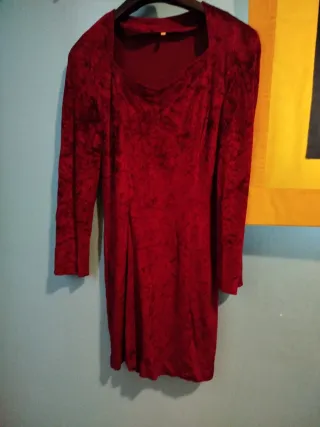 Vestido Terciopelo Burdeos