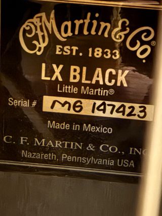 Martin LX Black Guitarra Acústica