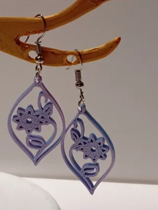Pendientes gato luna 3D