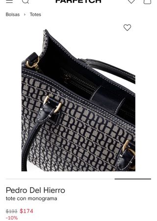 Bolso Shopper Pedro del Hierro Azul/Dorado