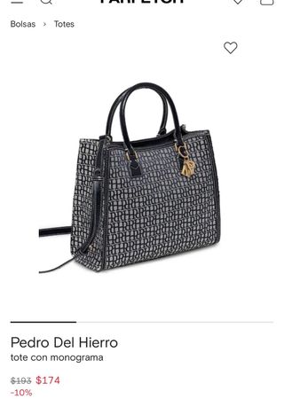 Bolso Shopper Pedro del Hierro Azul/Dorado