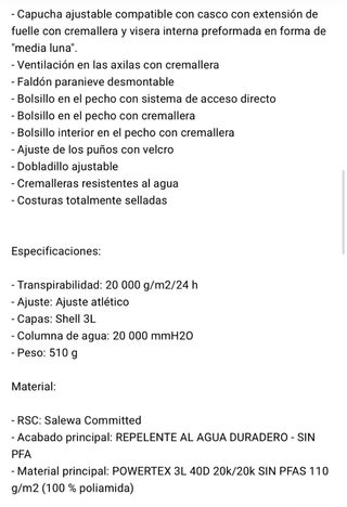 Chaqueta Salewa Mujer Freeride Shell