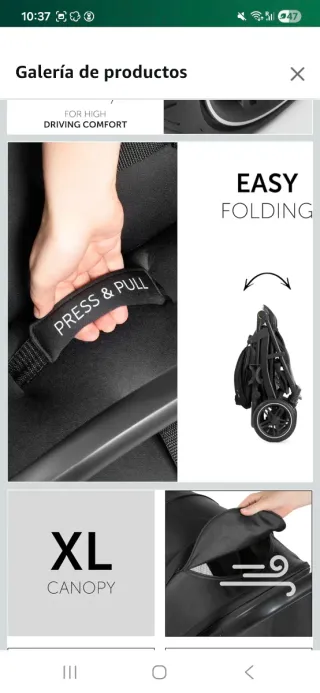 Carrito bebé Hauck Rapid 4D Air Negro