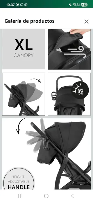 Carrito bebé Hauck Rapid 4D Air Negro