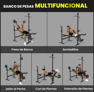 Banco de pesas multifuncional