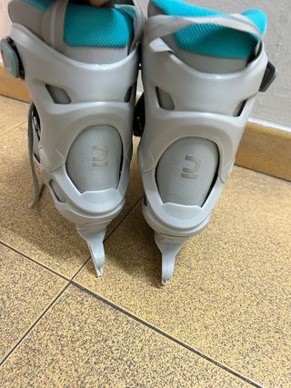 Patines Hielo Talla 39 Gris/Turquesa
