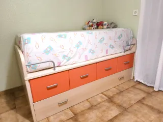 Cama nido madera y metal