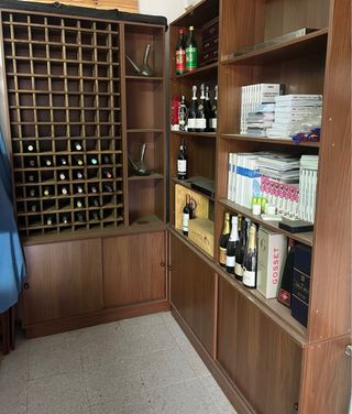 Estantería Bodega Madera y Cristal
