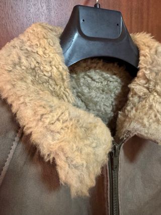 Chaqueta ante beige/marrón